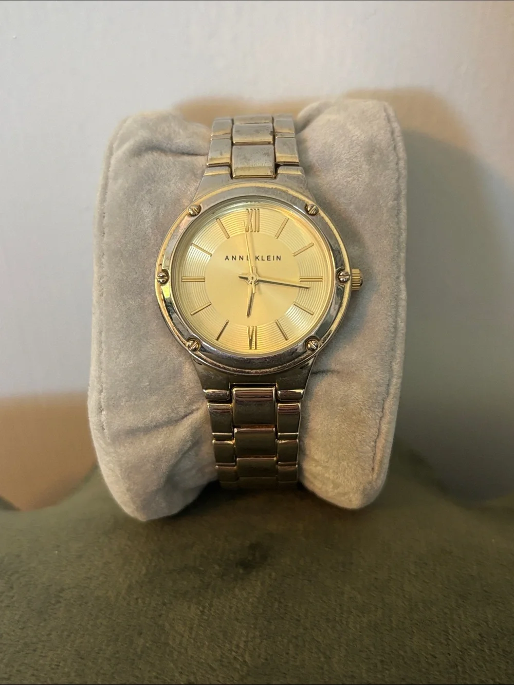 Anne Klein Gold-Tone Bracelet Watch with Champagne Dial
